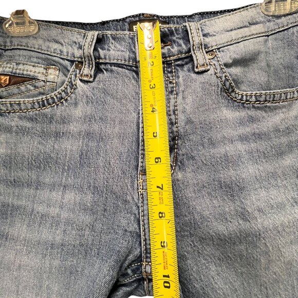 Rank 45 Mens Denim Jeans 32x34 Straight Leg Classic Cowboy Medium Wash Stretch - Picture 13 of 16